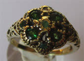 Solid 14ct Yellow God and Genuine Tsavorite Ring