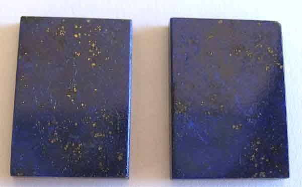 1 Lot, 2 pieces of 18.00 x 13.00 mm Rectangular cut Lapis Lazuli, T. W. 14.85 ct.
