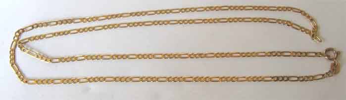 Figaro Lara Chain 9ct Gold , 50 cm long