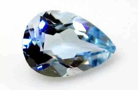 7.20 x 5.00 mm Pear Faceted cut Aquamarine 0.57 ct.
