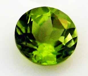 Good quality  6.00 mm round cut Peridot 1.07 ct.