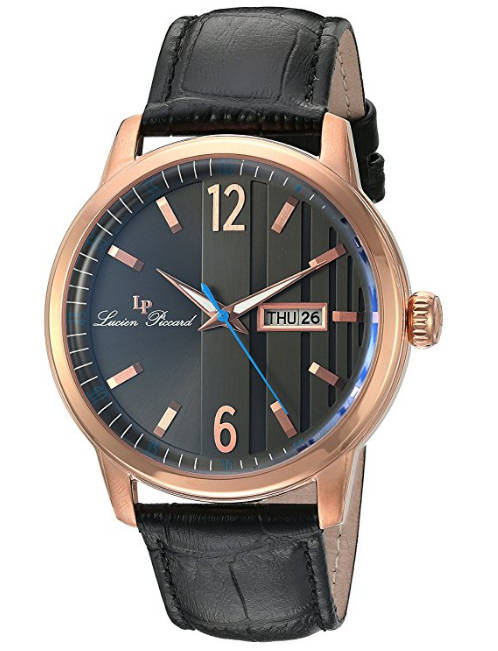 **RRP R7323.08**LUCIEN PICCARD® SWISS LEGEND LEATHER BAND CASUAL WATCH W/ BOX & MANUAL