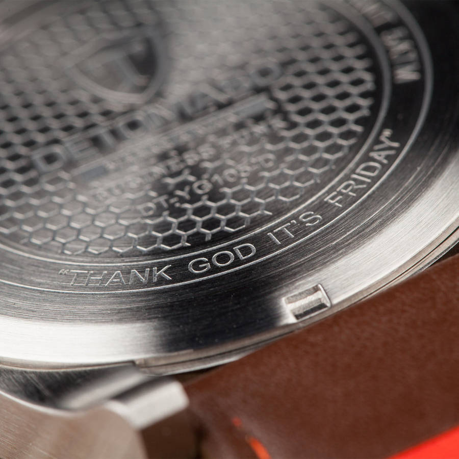 LATE ENTRY I DETOMASO® BUSINESS PUNK MEN JAPANESE QUARTZ DAY/DATE DISPLAY LEATHER STRAP WATCH