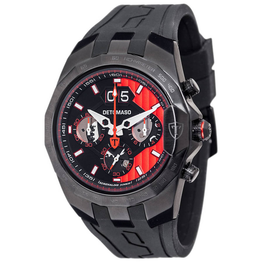 EXCLUSIVE !!! - READY TO SHIP I DETOMASO ADRENALINE JUNKIE Chronograph Mens Watch Stainless Steel