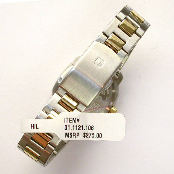 $275 SWISS MILITARY I WENGER I SILVER DIAL 33MM GP/SS TT 100M WR EDGE WATCH- 3 YEAR WARRANTY