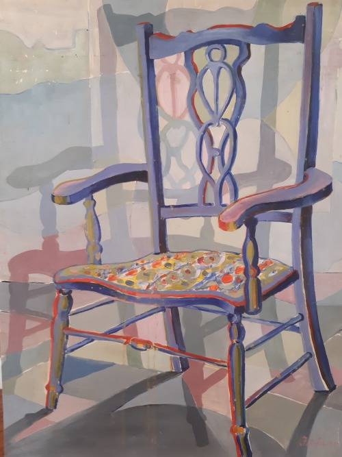 ANTIQUE CHAIR - An original painting by Liz Fitzhenry
