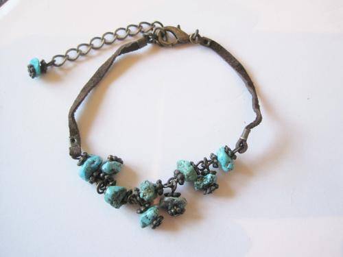 Leather and Turquoise bracelet!