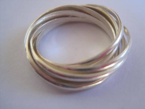 Seven-in-one ring, silver, #T