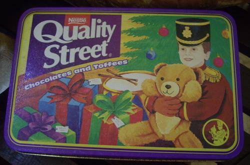 Quality Street Christmas tin, in rather good condition!