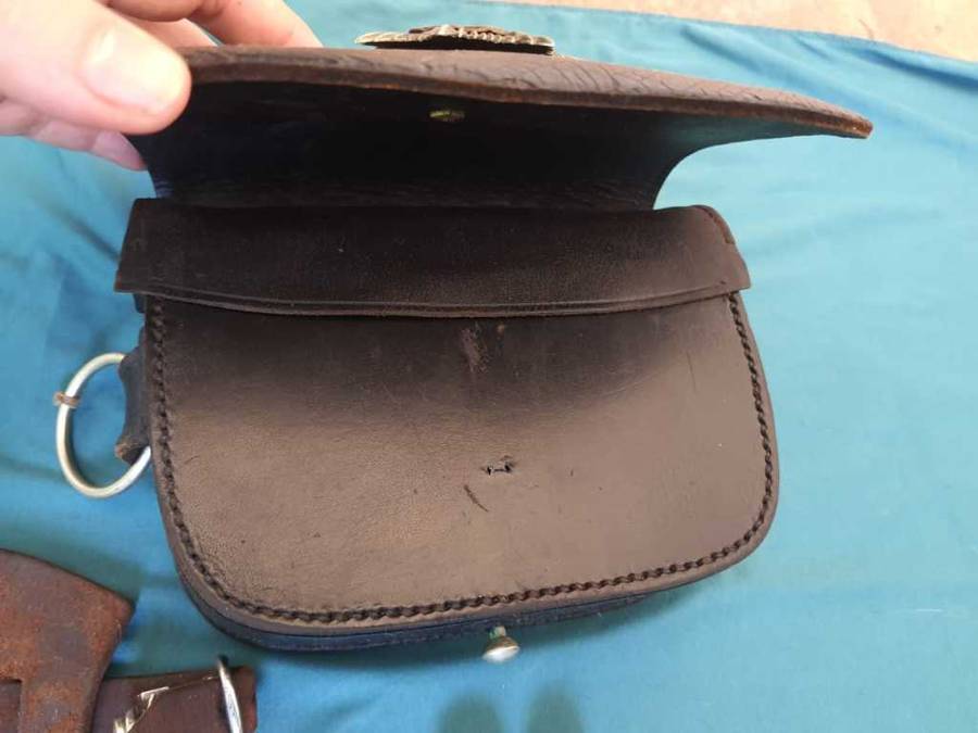 Diamond Fields Horse spur pouch, spurs and buttons