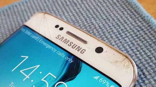 Samsung Galaxy S6 Edge 64GB White {Poor - cracked screen glass}