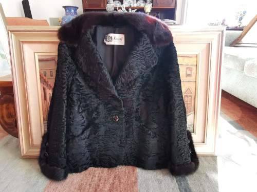 R750 - Beautiful Koseff Fur Jacket with Fur Cuffs and Collar. Size 8 - 10.