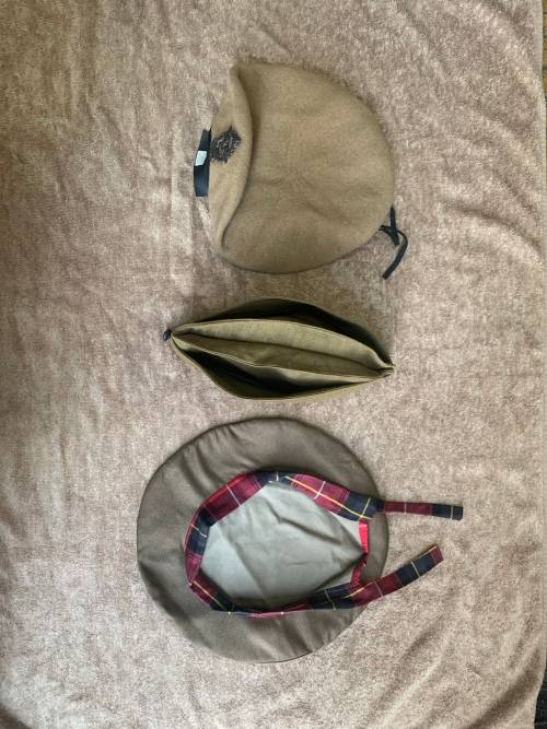 2 Original SADF berets and 1 `Nkedi` beret