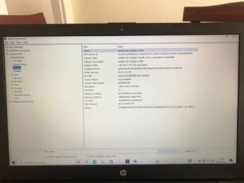 Hp Notebook 15-BS151NI Intel Core I3-5005U Processor 15.6 Display 4GB RAM 1TB Hdd Win 10