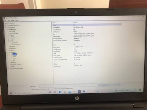 Hp Notebook 15-BS151NI Intel Core I3-5005U Processor 15.6 Display 4GB RAM 1TB Hdd Win 10