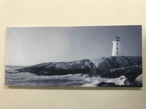 900 x 400 PRINTED CANVAS - LIGHTHOUSE SCENE