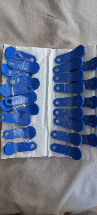 73 Dallas type 1-WIRE iButton Key DS1973+F5 BLUE R50 each x 50