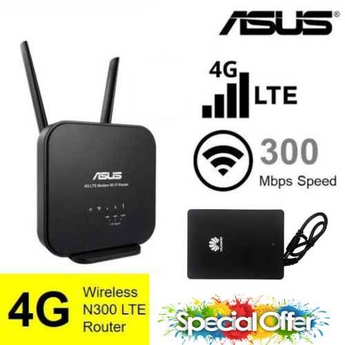 BRAND NEW ASUS 4G-N12 Wireless N300 LTE/4G SIMCARD Router + Backup battery | FREE STD SHIPPING*