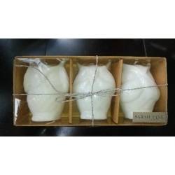 3 piece white owl set