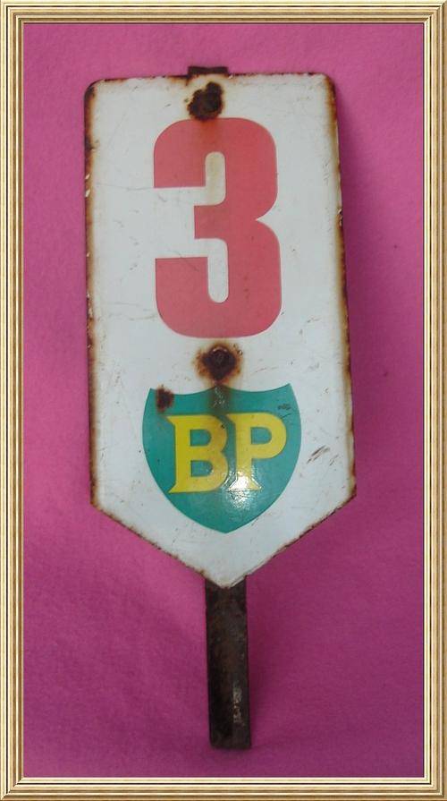 Vintage Enamel BP Sign from Blisful