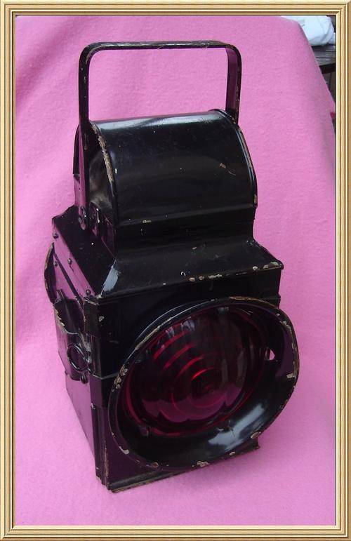 Vintage SAR Red / Clear Signal Lamp from Blisful