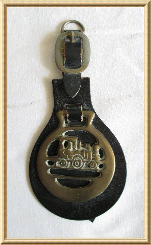 Train " Loco " Horse Brass and Buckle Leather Strap from Blisful