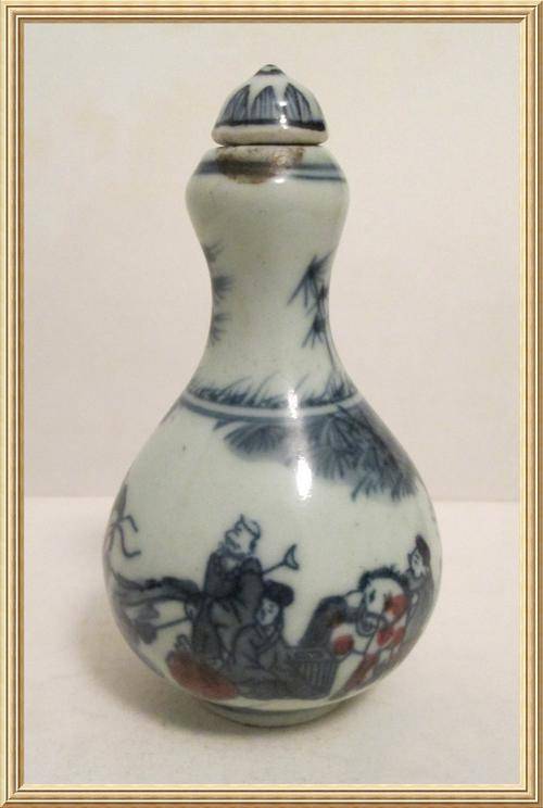 Vintage Chinese Hand Painted Porcelain Snuff Bottle "Journey to the West" from Blisful
