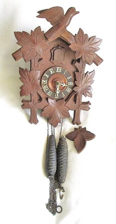 Vintage Wooden Black Forest Cuckoo Clock from Blisful