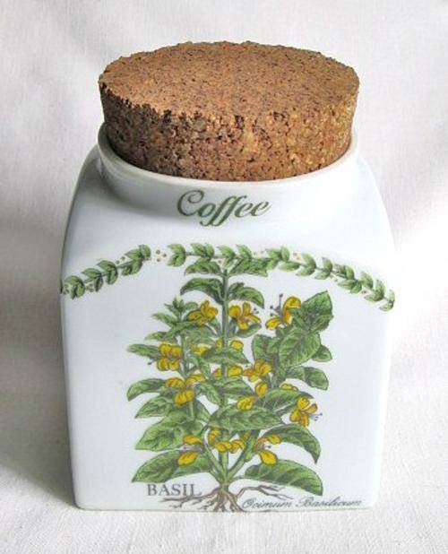 Wiesenthal 'Herb Garden' Basil Coffee Jar from Blisful
