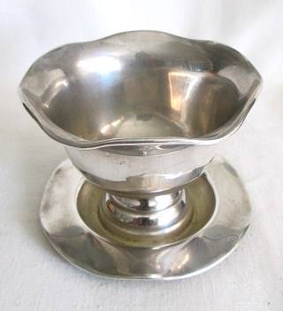 Vintage Silver Plated Sugar Bowl on Tray  from Blisful