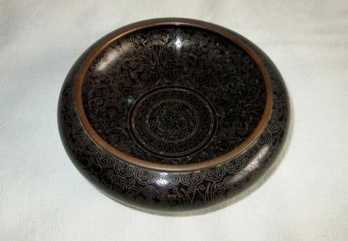 Vintage Solid Cloisonne Bowl Signed to base from Blisful
