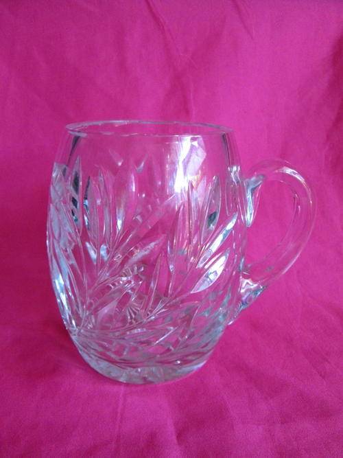 Vintage Solid Rose Cut Crystal Stein / Vase from Blisful