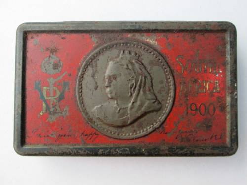 1900 Anglo Boer War Queen Victoria Chocolate Tin from Blisful