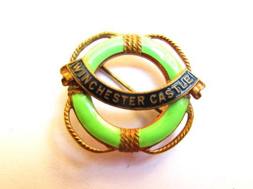Vintage Union Castle Line - Winchester Castle Enamel Brooch from Blisful