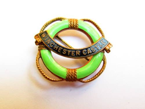 Vintage Union Castle Line - Winchester Castle Enamel Brooch from Blisful