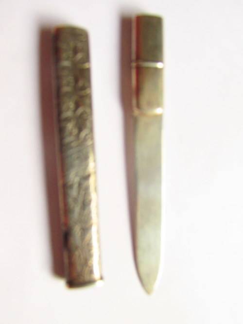 Antquie English Hallmarked Solid Silver Pen/Fruit Knife from BLISFUL