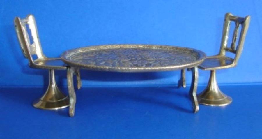 BRASS TABLE & CHAIRs from BLISFUL