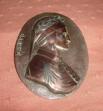 OVAL COPPER PLAQUE " DANTE " from BLISFUL