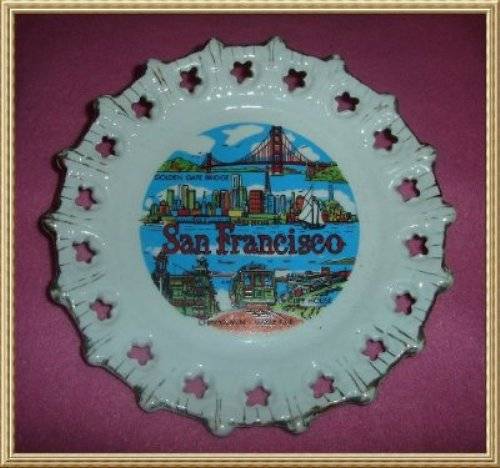 PIERCED PORCELAIN " SAN FRANCISCO " WALL PLATE from BLISFUL