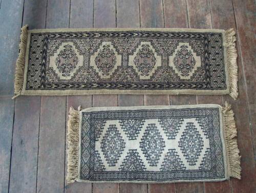Two Karachi Bokhara Runners in Very Good Condition - Hand Knotted Pure Wool