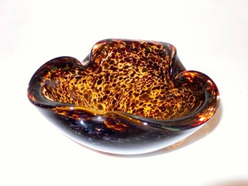 Ashtray Tortoise Shell - Magnificent Murano Ashtray in Excellent Condition