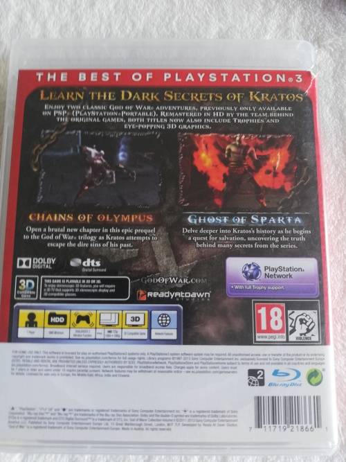 Playstation 3 game God of war collection Volume II HD classic