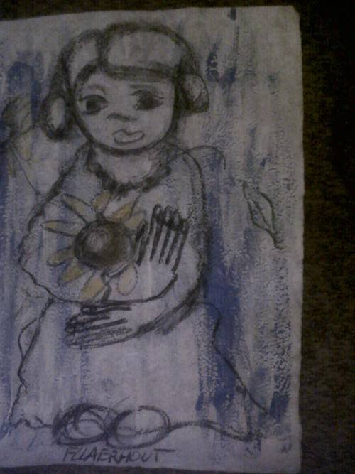 Claerhout, its original and authenticated, bought it myself, mixed media on paper, 80x50cm