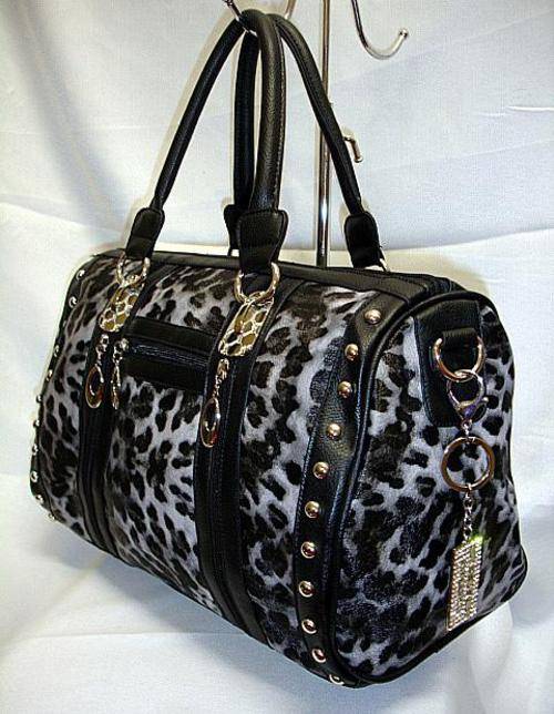 Handbag Sale! Black and White Leopard Print