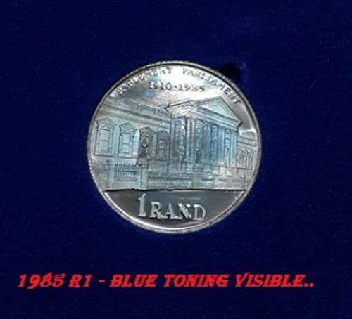 1985 PROOF PARLIAMENT R1 - S A MINT BOX -TONING VISIBLE