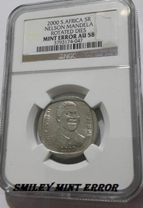## MINT ERROR !!! ## 2000 MANDELA SMILEY- NGC GRADED - RARE