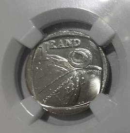 2002 JOHANNESBURG WORLD SUMMIT R1 - NGC GRADED -MS65 - HARDLY SEEN