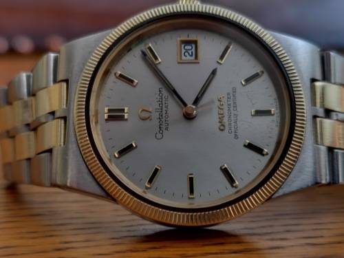 +-25 grams solid 14k Gold!!! Omega Constellation  14k Gold and Stainless Steel.