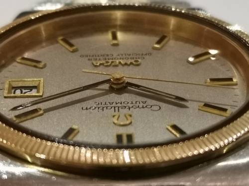 +-25 grams solid 14k Gold!!! Omega Constellation  14k Gold and Stainless Steel.