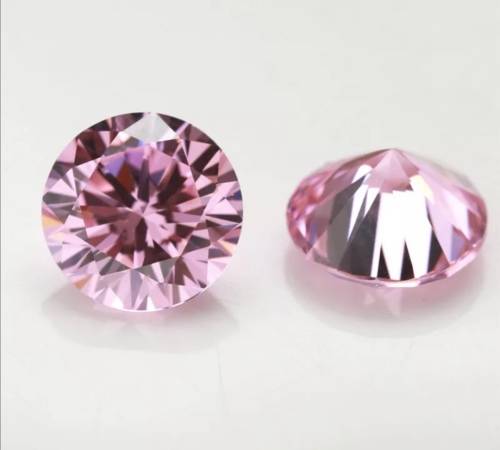 0.90ct Pink Moissanite Round
